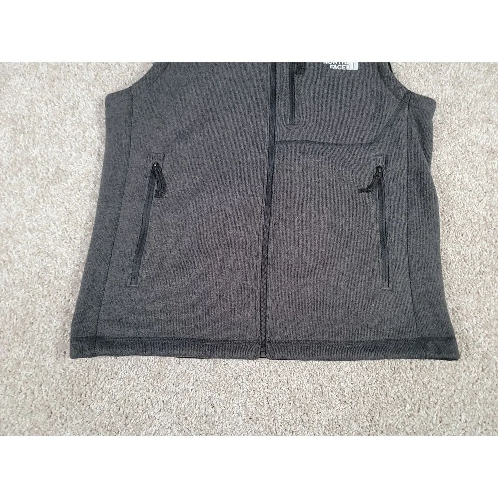 The North Face Gordon Lyons Fleece Sweater Vest Medium Gray Mens Casual Fit Mock